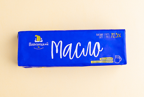 Масло сладко-сливочное м.д.ж. 72,5% пачка 500 гр.
