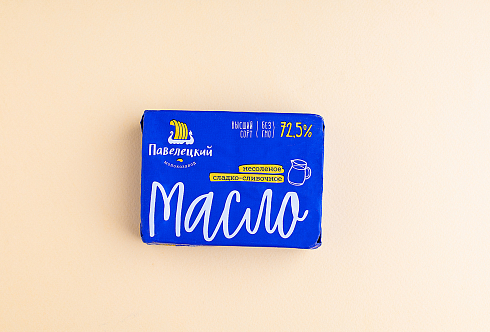 Масло сладко-сливочное м.д.ж. 72,5% пачка 180 гр.